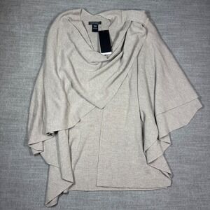 Parkhurst Merino Wool Covi Wrap NEW Birch Beige Made in Canada One Size Shawl